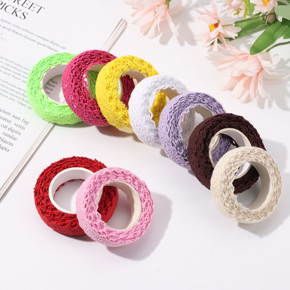 Lace Ribbon Trim - شريط دانتيل للزينة بطول 2 ياردة/لفة