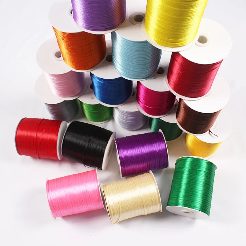 Velvet Ribbon Roll - (10 أمتار/لفة) شريط ساتان أسود أحادي