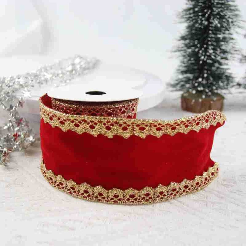شريط مخملي لامع بحواف من الدان - مراجعة Velvet Ribbon Roll وسعره